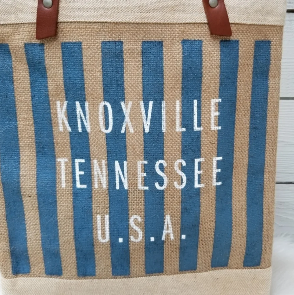 NWT Apolis Global Citizen Custom Burlap Tote - Picture 2 of 8